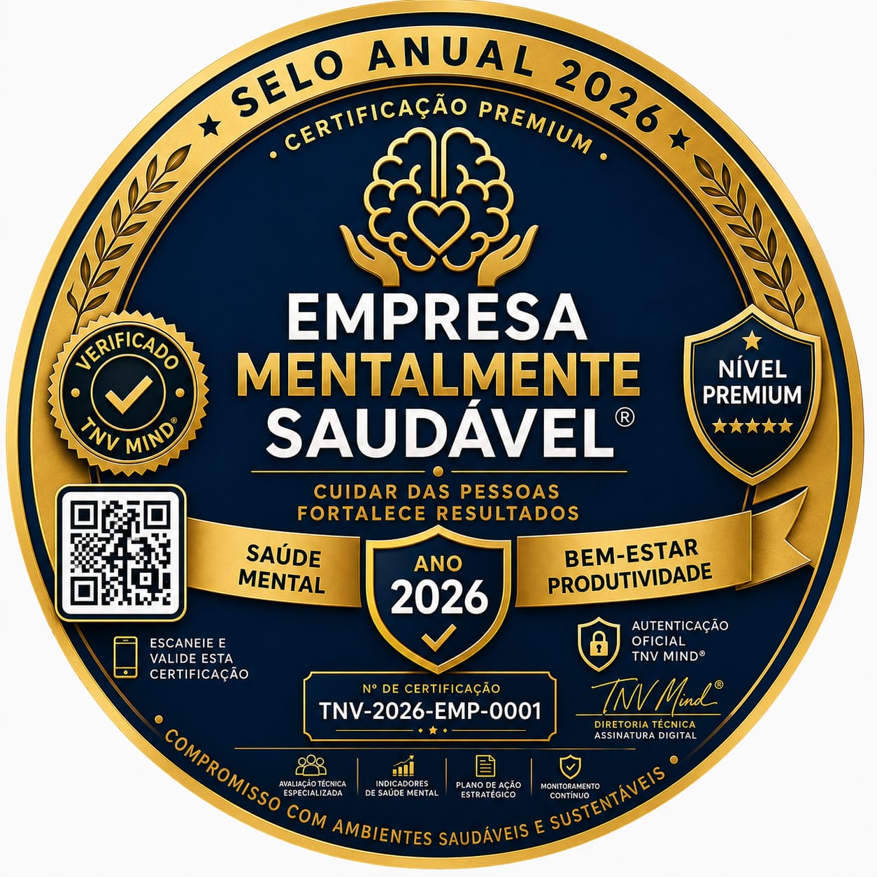Selo Empresa Mentalmente Saudável® — TNV Strategic Mind